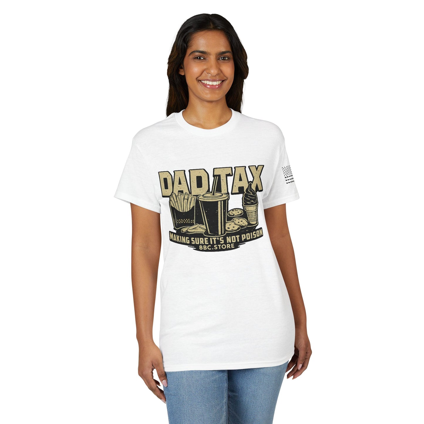 Dad Tax T‑Shirt — Funny 'Dad Tax: Making Sure It's Not Poison' Graphic Tee (Gen X Humor, Father's Day Gift)