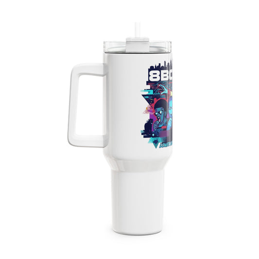 40oz NYC Music Collage Tumbler – 88BC Rap & City Skyline Tra