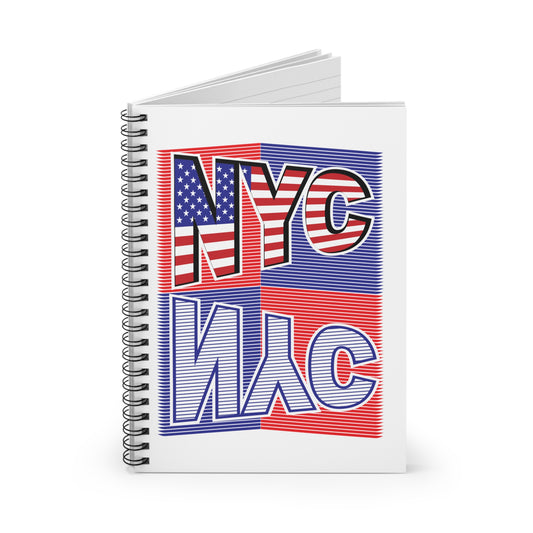 NYC Flag Reflection Spiral Notebook — American City Pride Ruled Journal