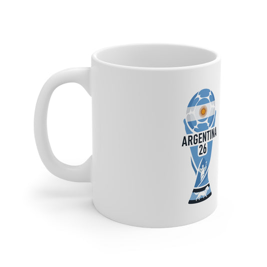Argentina 26 World Cup Trophy Coffee Mug — Ceramic 11oz & 15