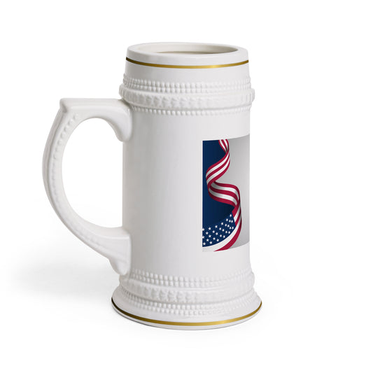 Independence Day Beer Stein Mug — American Flag 4th of July