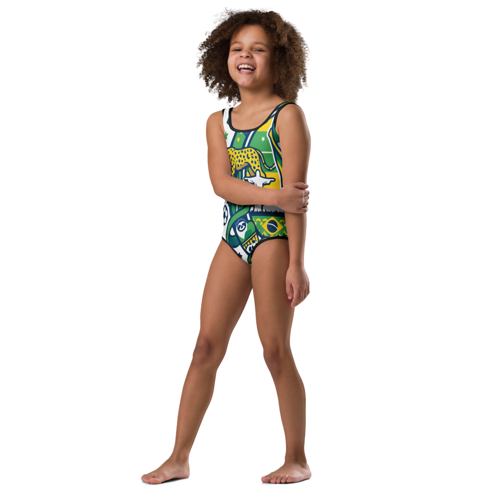 Brazil WM 2026 Kids Swimsuit | Girls Swimsuit