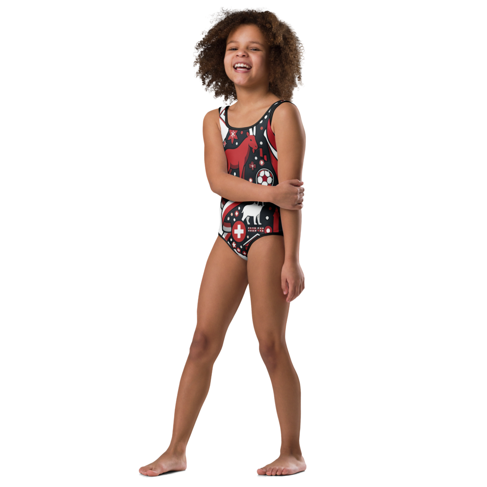 Switzerland WM 2026 Kids Swimsuit | Girls Swimsuit