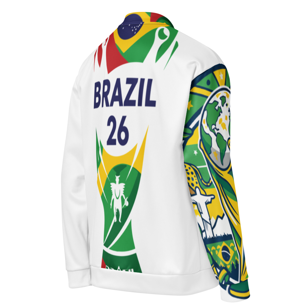 Brazil WM 2026 Bomber Jacket | Unisex Fleece Jacket