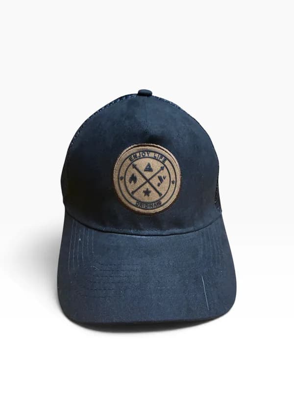 8BC Emblem Trucker Cap – Leather Patch Snapback
