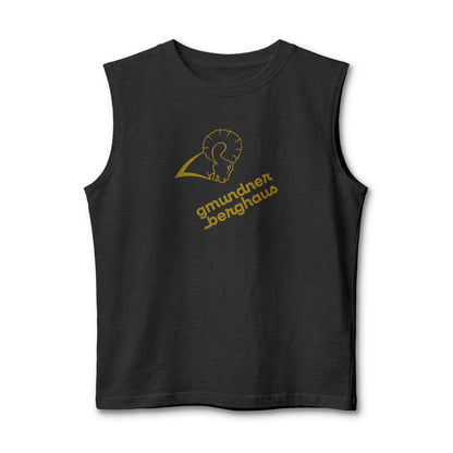 Rams Football Muscle Tank — Gold Logo Gym & Game Day Tank