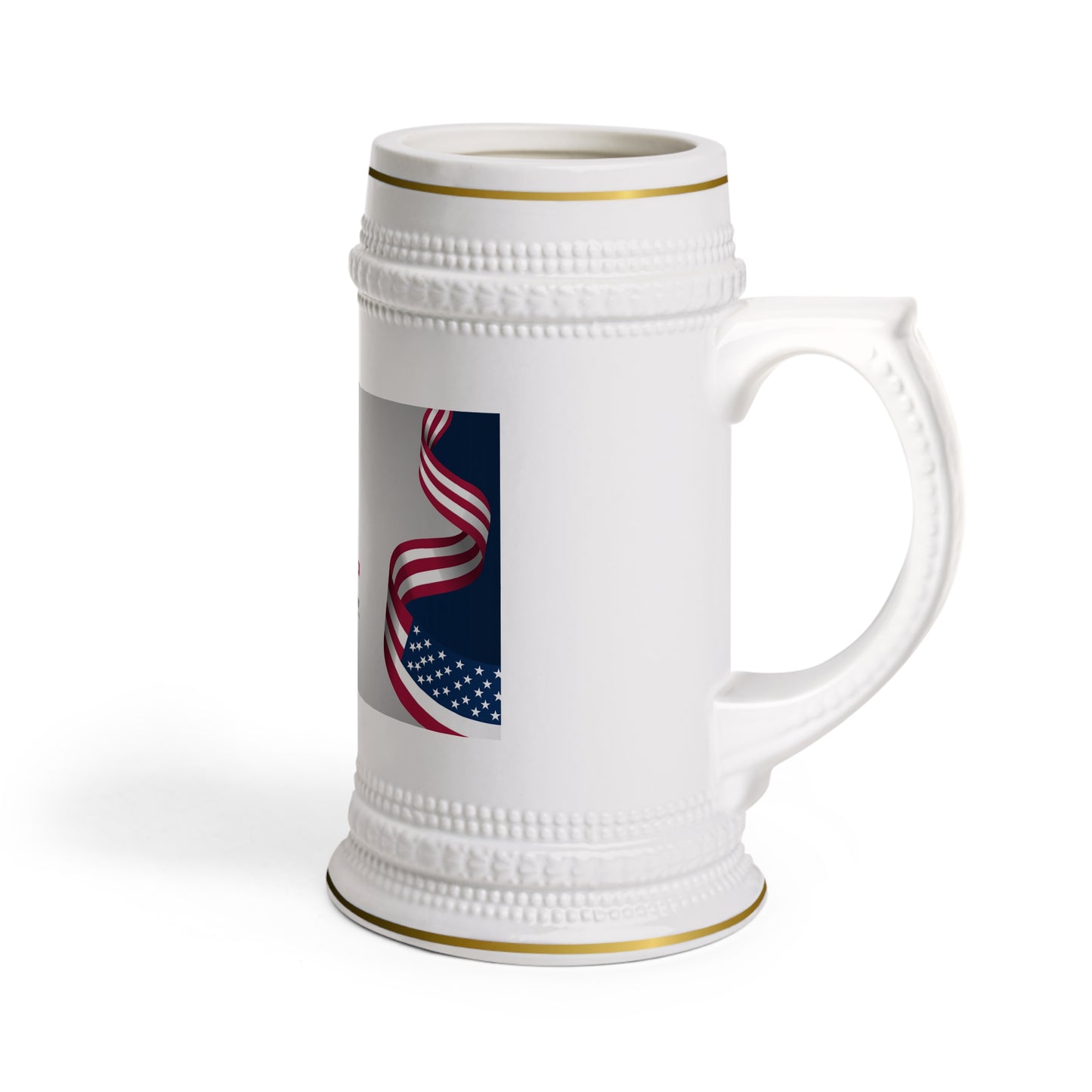 Independence Day Beer Stein Mug — American Flag 4th of July 
