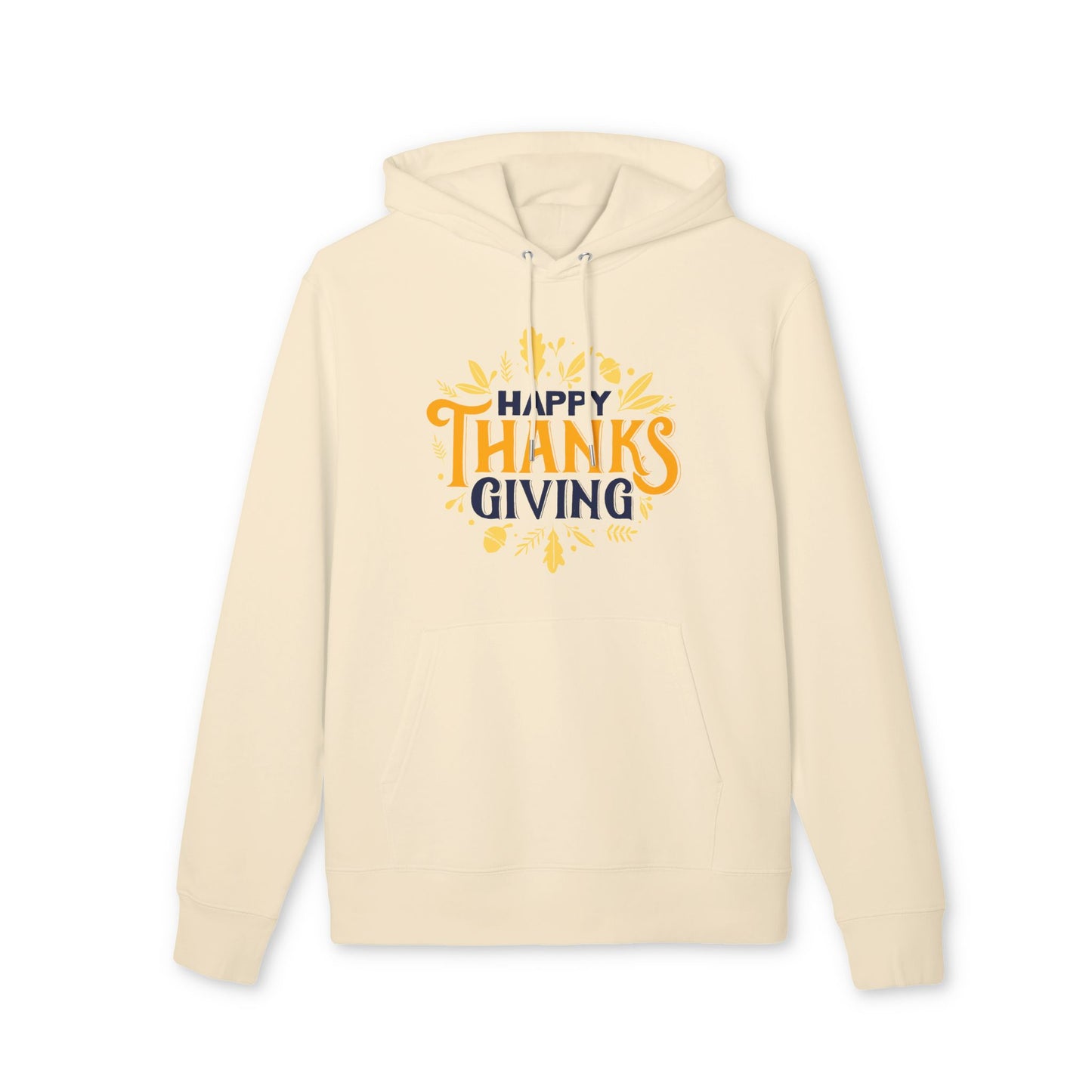 Thanksgiving Hoodie - "Happy Thanksgiving" Fall Leaves Holid