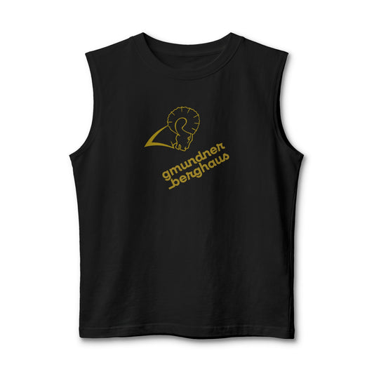 Rams Football Muscle Tank — Gold Logo Gym & Game Day Tank