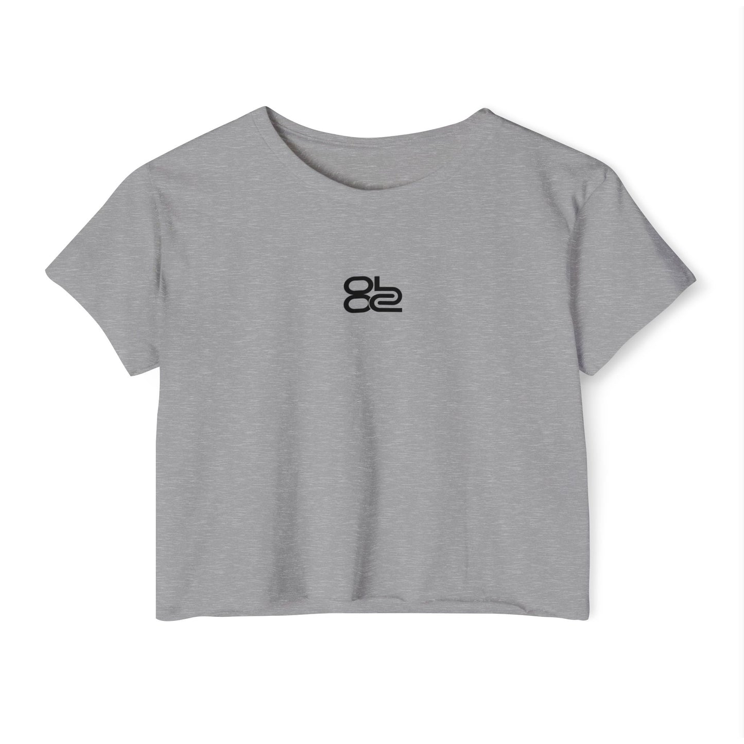 Crop Top — Minimal Black Brushstroke Symbol Festival Tee