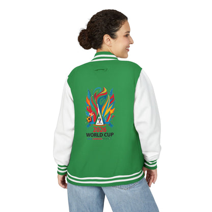 World Cup 2026 Letterman Jacket - Green/White Soccer Varsity