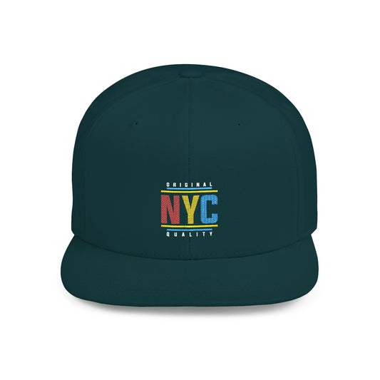 Brooklyn Retro Wave Flat Bill Snapback Hat