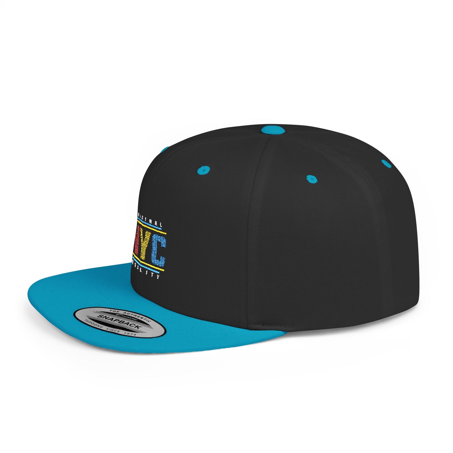 Brooklyn Retro Wave Flat Bill Snapback Hat
