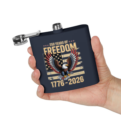 Patriotic 250 Years of Freedom Flask — 6oz Stainless Steel (