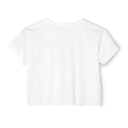 Crop Top — Minimal Black Brushstroke Symbol Festival Tee