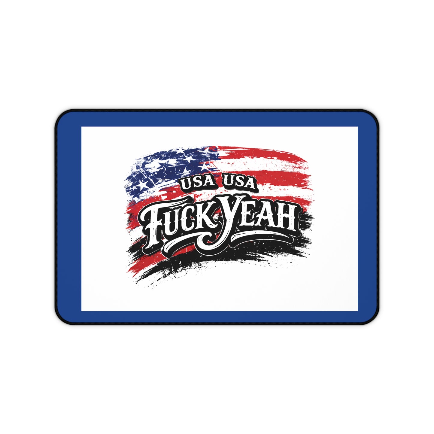 Patriotic 'USA Fuck Yeah' Desk Mat — American Flag Mouse Pad