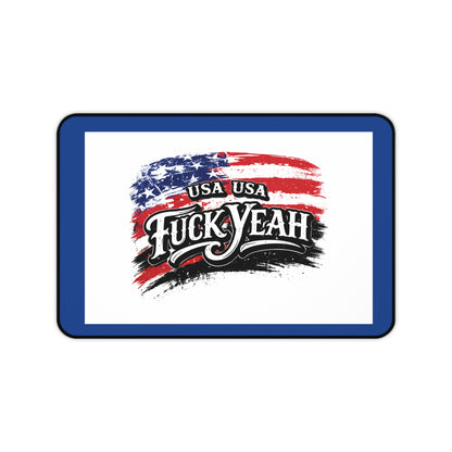 Patriotic 'USA Fuck Yeah' Desk Mat — American Flag Mouse Pad