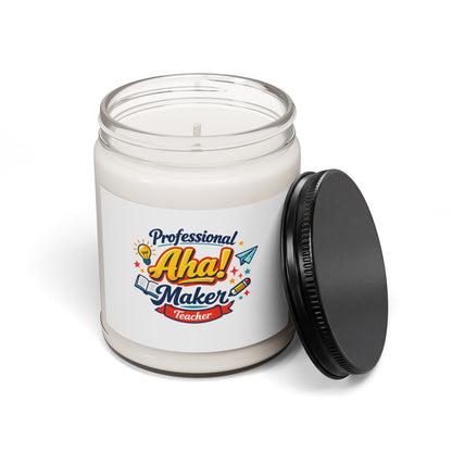 Professional Aha! Maker Teacher Candle, Teacher Appreciation