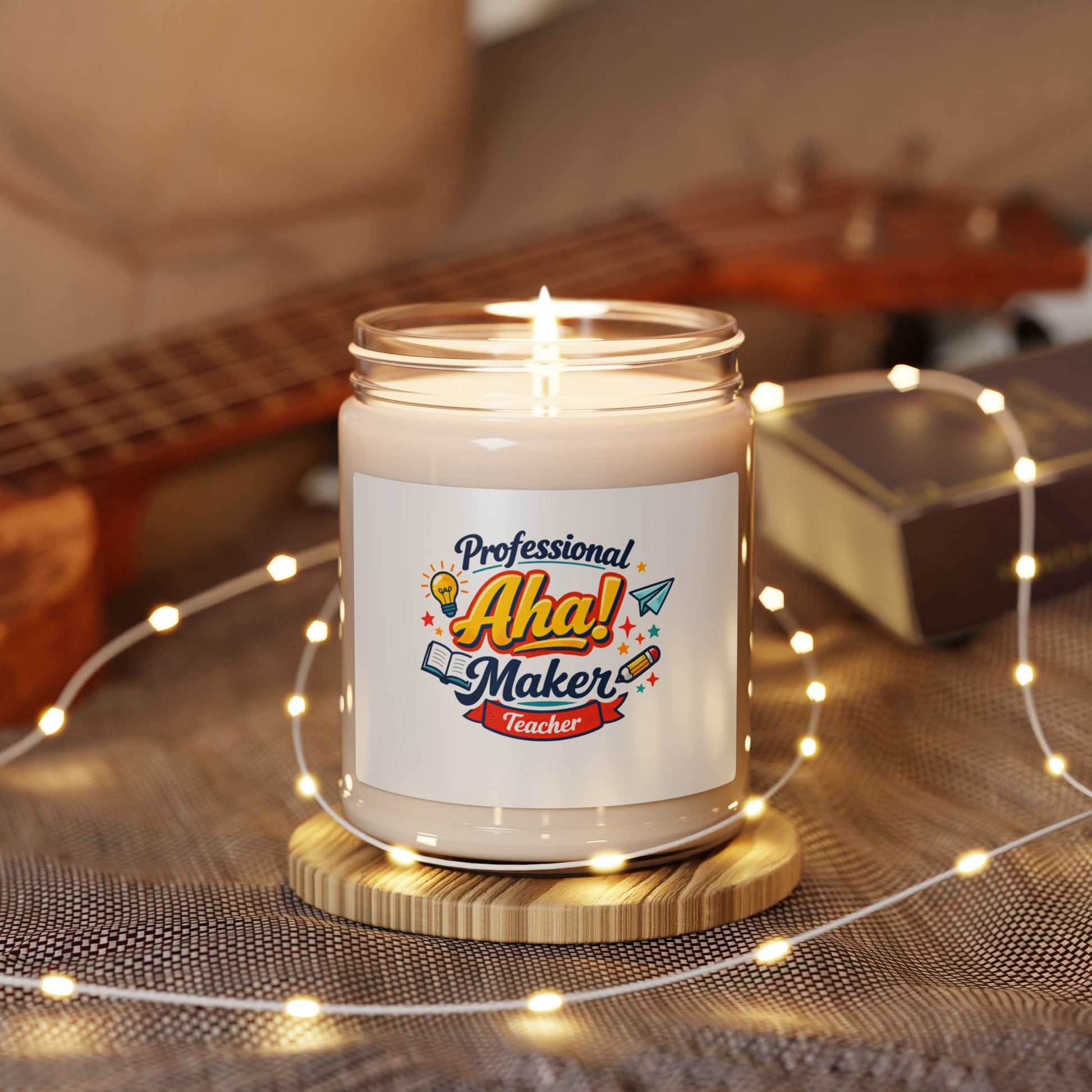 Professional Aha! Maker Teacher Candle, Teacher Appreciation