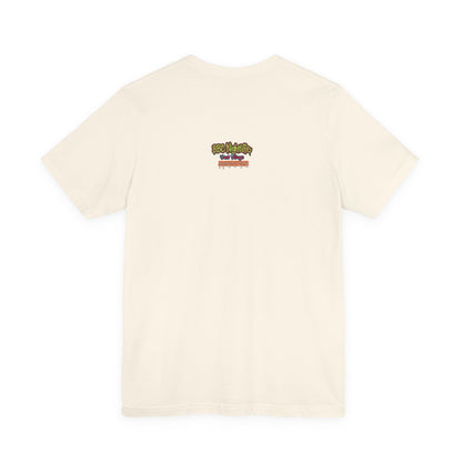 iridescent text "8 Billion Choices" tee | pearly word accent, pastel glow letters