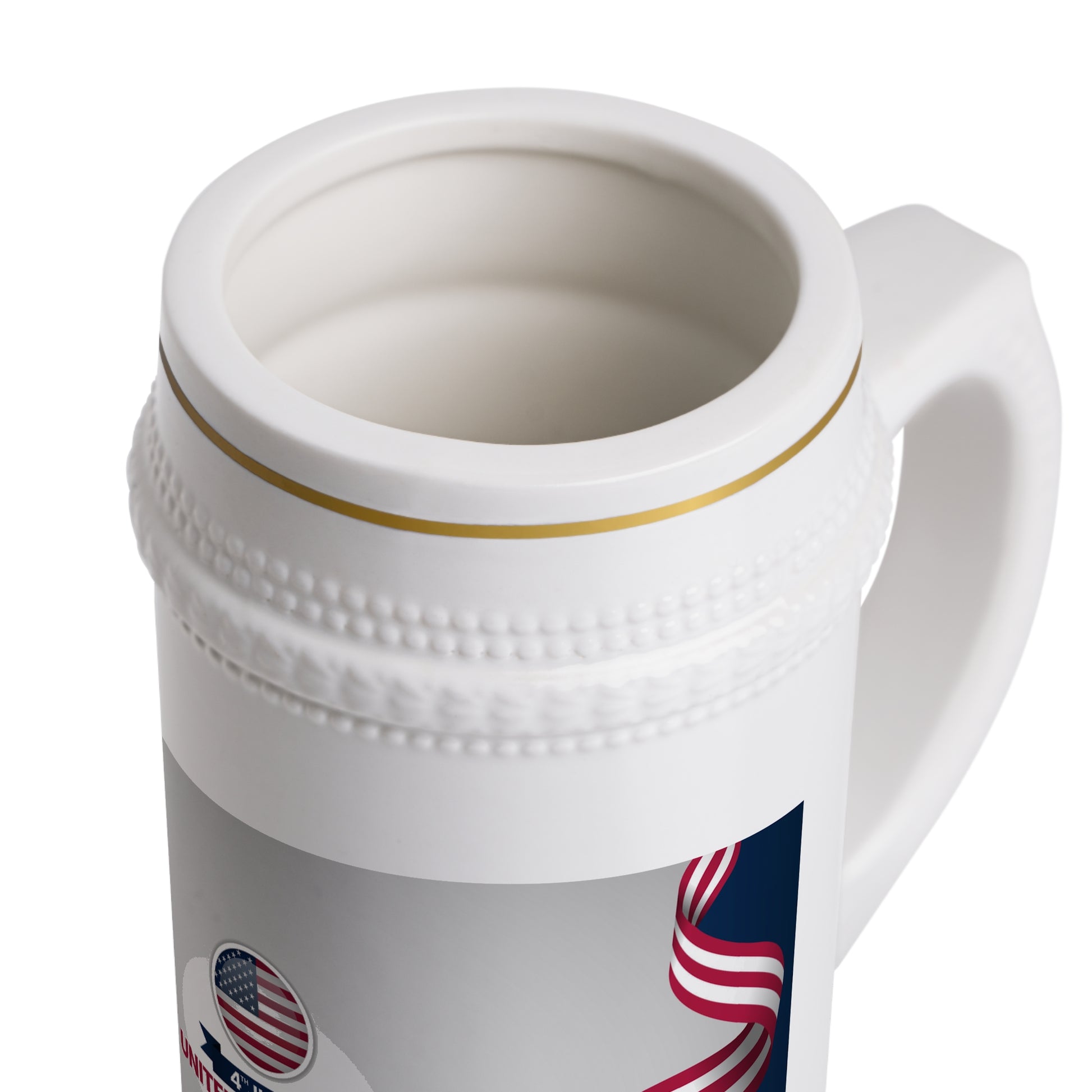 Independence Day Beer Stein Mug — American Flag 4th of July 