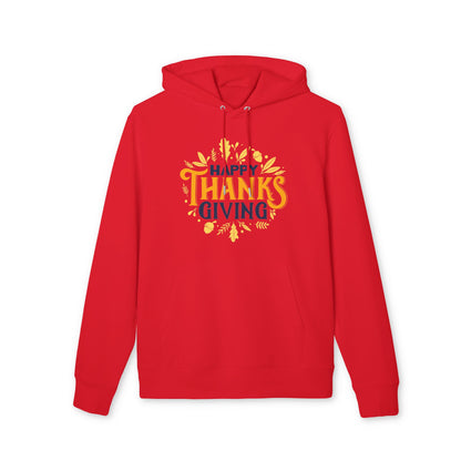 Thanksgiving Hoodie - "Happy Thanksgiving" Fall Leaves Holid