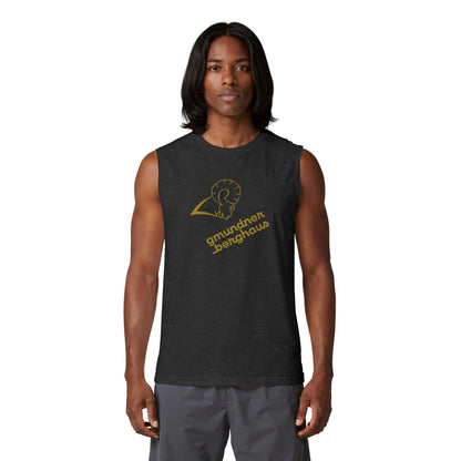 Rams Football Muscle Tank — Gold Logo Gym & Game Day Tank