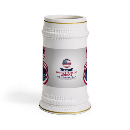 Independence Day Beer Stein Mug — American Flag 4th of July 