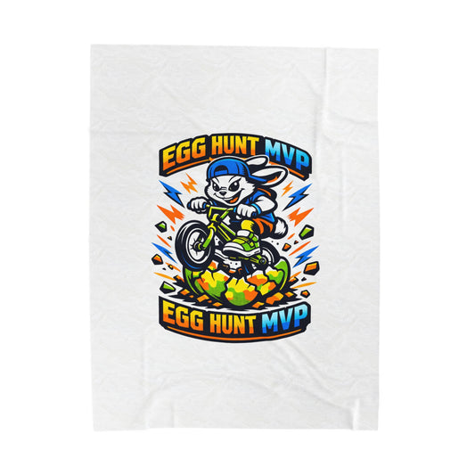 Egg Hunt MVP Velveteen Plush Blanket | Boys Easter, Dinosaur