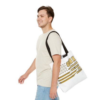 Gen X Tote Bag — “Raised on Hose Water and Neglect” Vintage Patriotic Reusable Shopper 