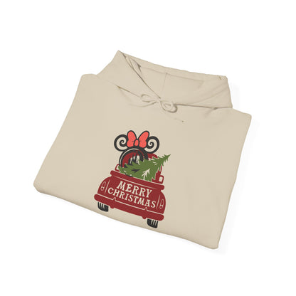 Cozy Winter Friends Hoodie | cute winter animal, deer with scarf 