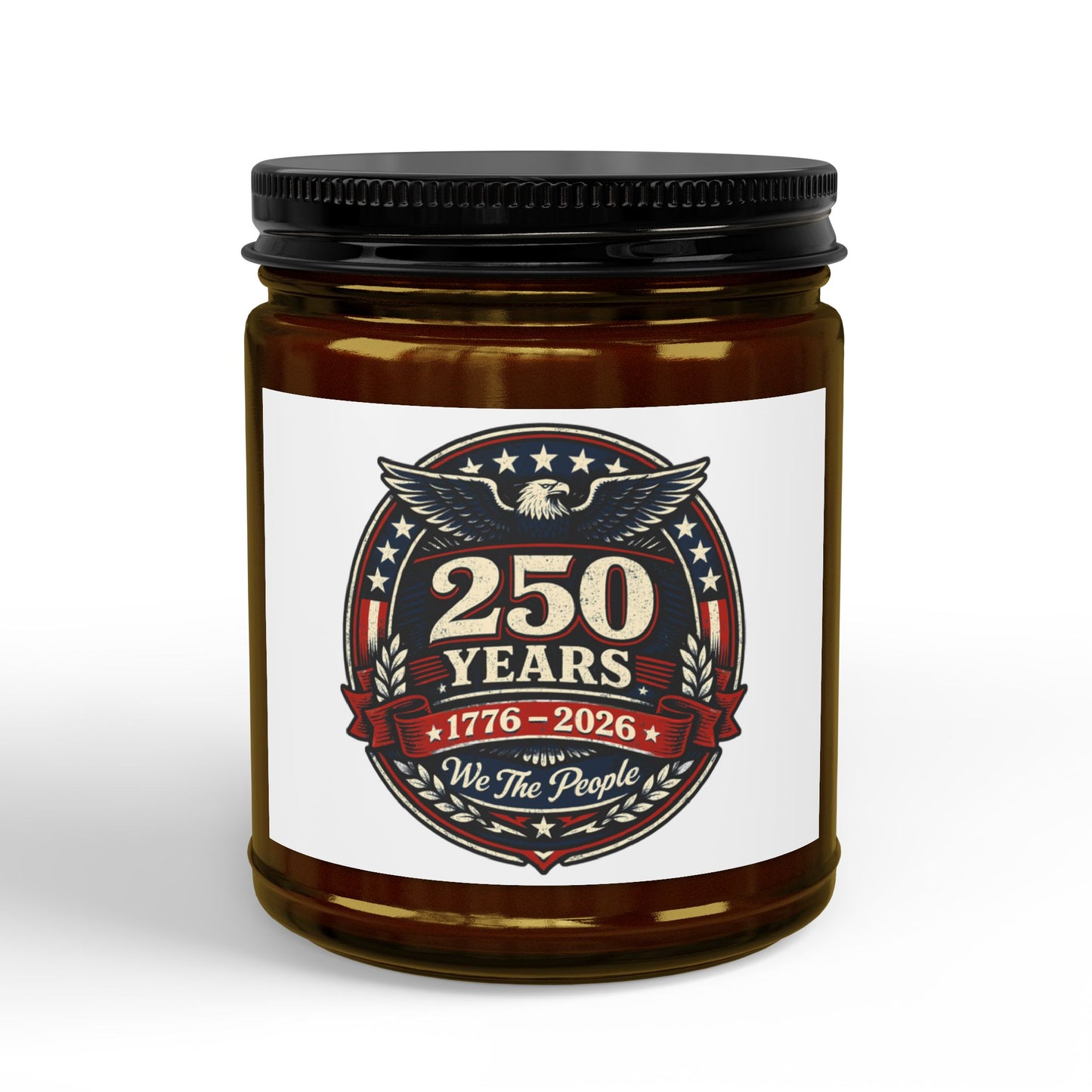 250 Years Commemorative Scented Soy Candle — Small Amber Jar