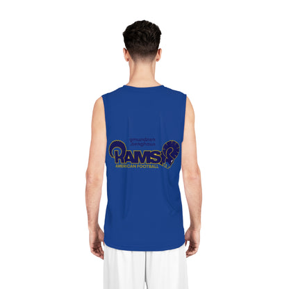Gmundner Rams Basketball Jersey | Blau All-Over Print Trikot