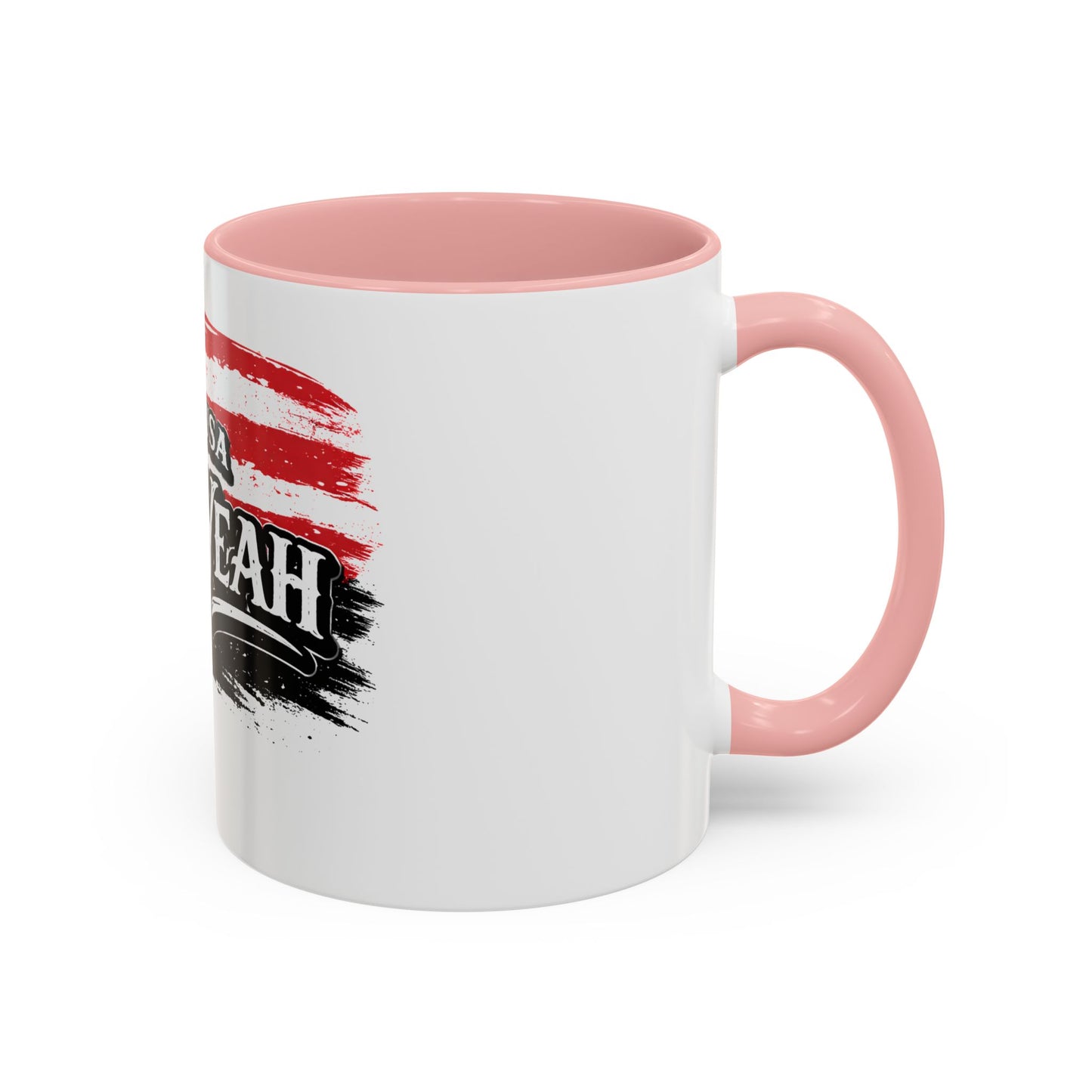 Patriotic 'USA USA F*ck Yeah' Accent Coffee Mug — American Flag 11/15oz 