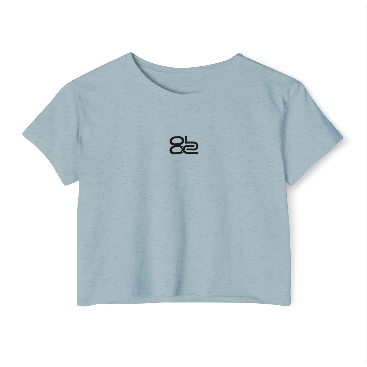 Crop Top — Minimal Black Brushstroke Symbol Festival Tee