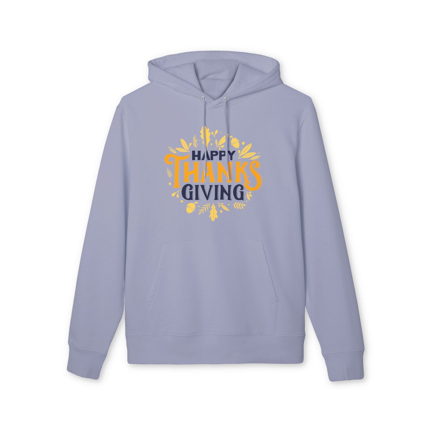 Thanksgiving Hoodie - "Happy Thanksgiving" Fall Leaves Holid