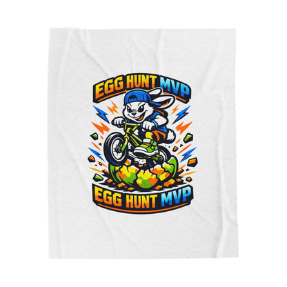 Egg Hunt MVP Velveteen Plush Blanket | Boys Easter, Dinosaur