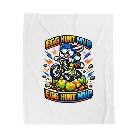 Egg Hunt MVP Velveteen Plush Blanket | Boys Easter, Dinosaur