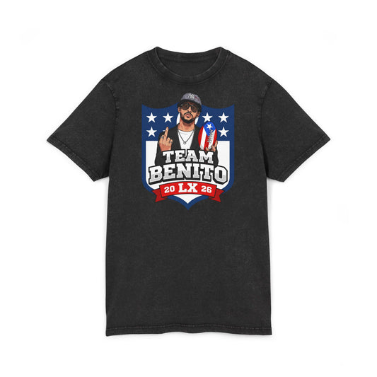 Team Benito Acid-Wash Tee — "Benito Bowl" Football Fan Shirt