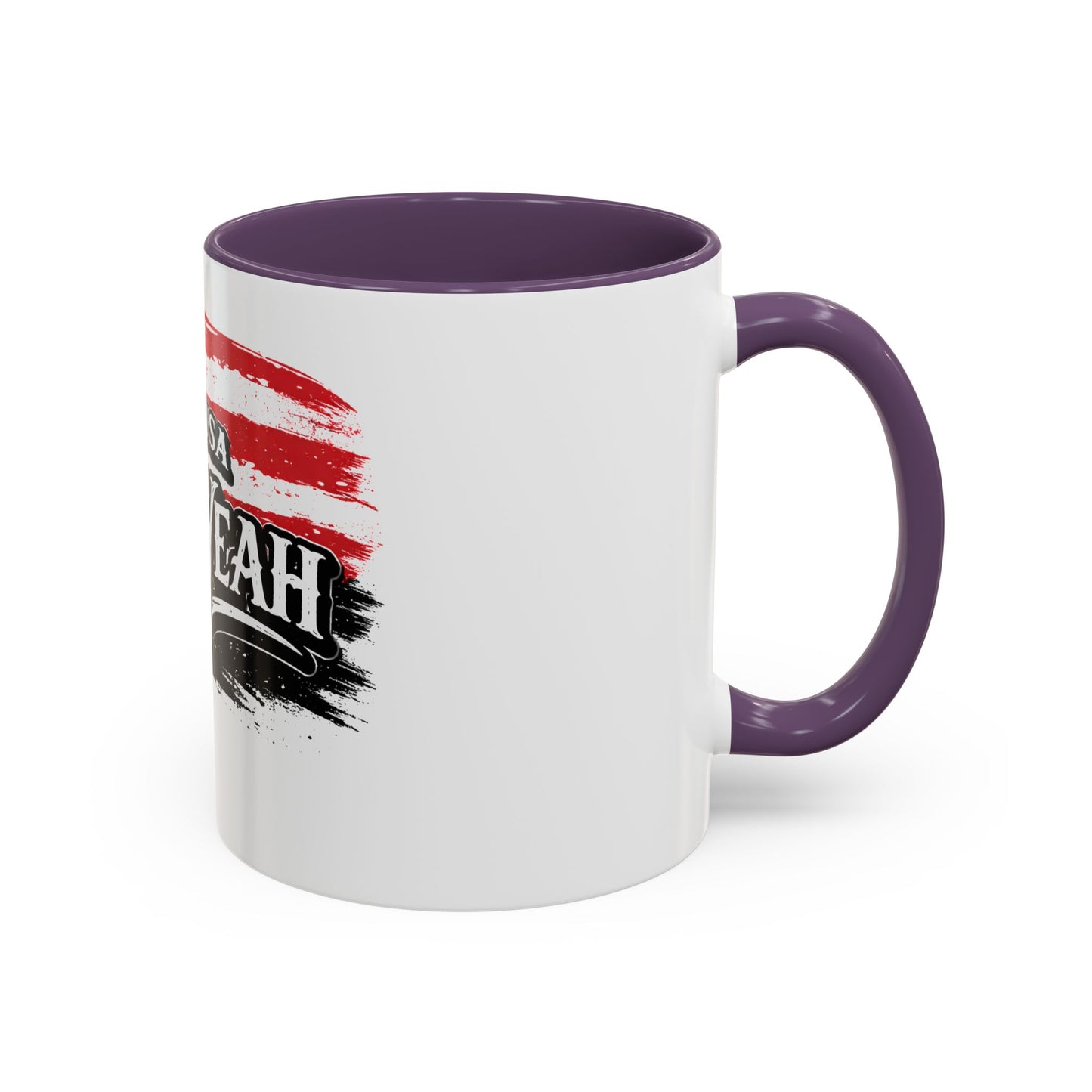 Patriotic 'USA USA F*ck Yeah' Accent Coffee Mug — American Flag 11/15oz 