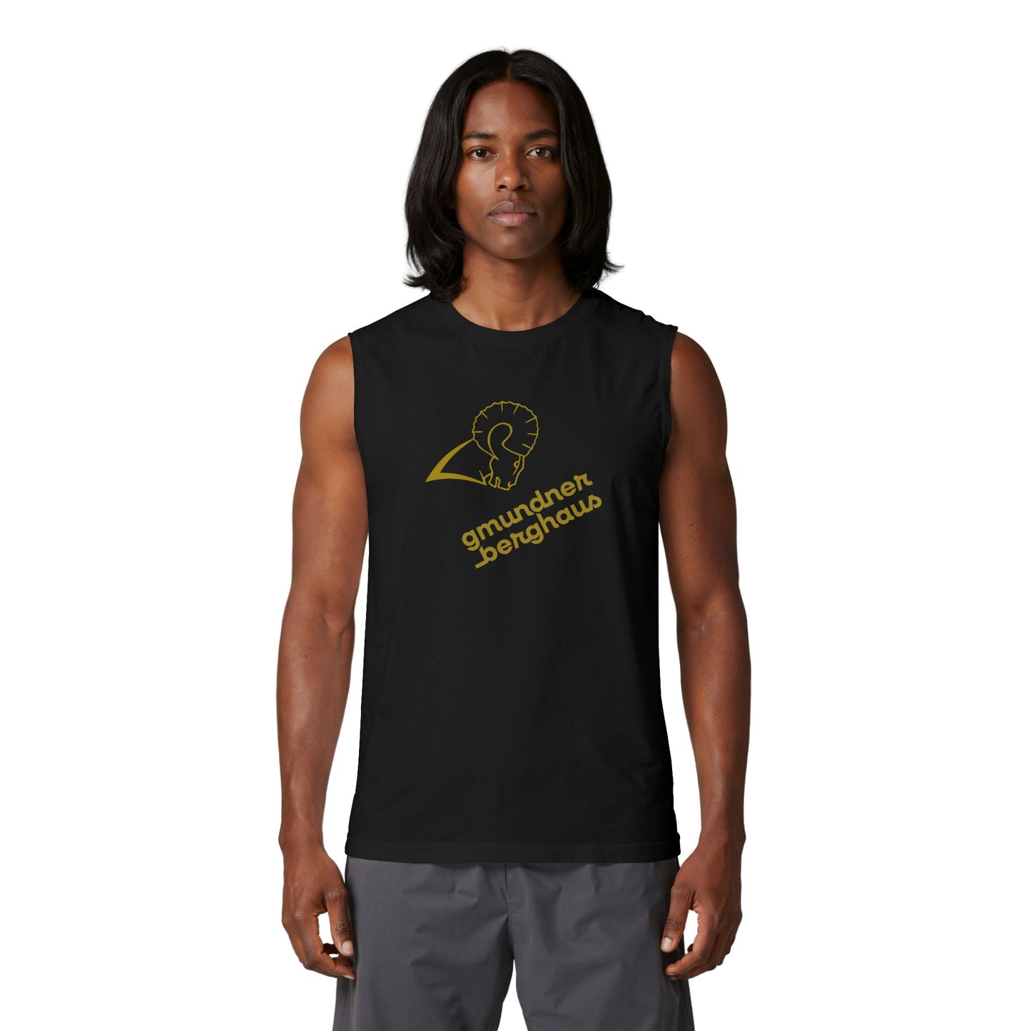 Rams Football Muscle Tank — Gold Logo Gym & Game Day Tank