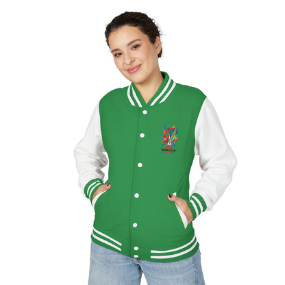 World Cup 2026 Letterman Jacket - Green/White Soccer Varsity
