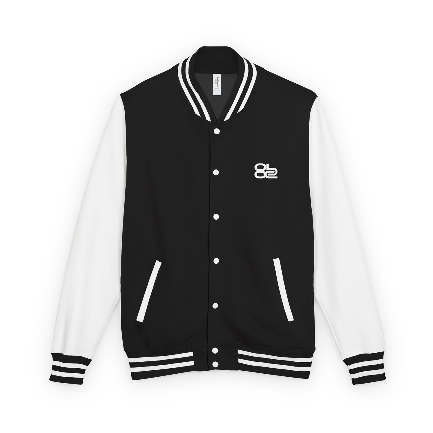 Gamer Skull Letterman Jacket — Black & White Varsity Jacket 