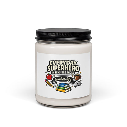 Everyday Superhero Teacher Life Candle | Teacher Appreciatio