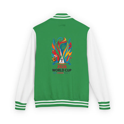 World Cup 2026 Letterman Jacket - Green/White Soccer Varsity