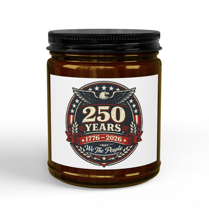 250 Years Commemorative Scented Soy Candle — Small Amber Jar