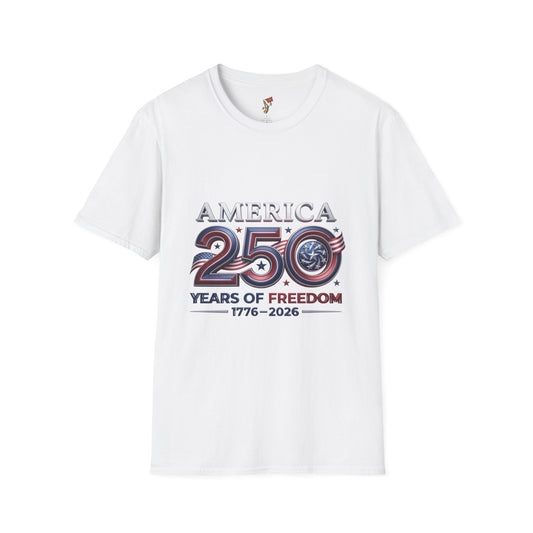 250 Years of Freedom T-Shirt — America 1776–2026 Patriotic Tee