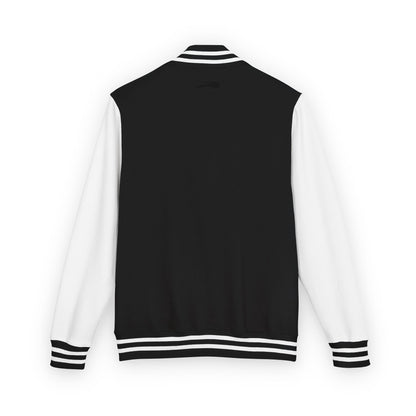 Gamer Skull Letterman Jacket — Black & White Varsity Jacket 