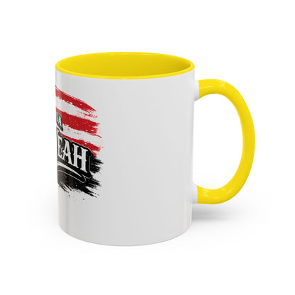 Patriotic 'USA USA F*ck Yeah' Accent Coffee Mug — American Flag 11/15oz 