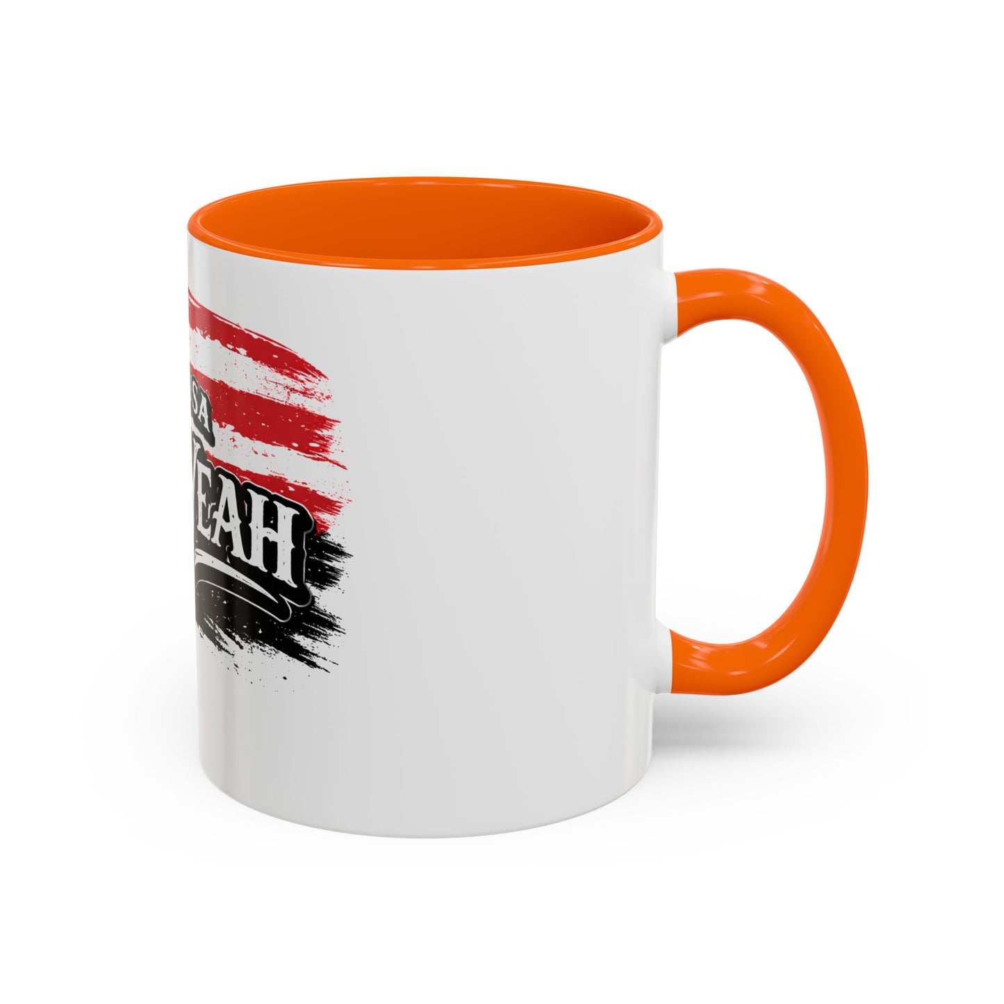 Patriotic 'USA USA F*ck Yeah' Accent Coffee Mug — American Flag 11/15oz 